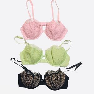 Victoria’s Secret Lace Push Up Bra Bundle